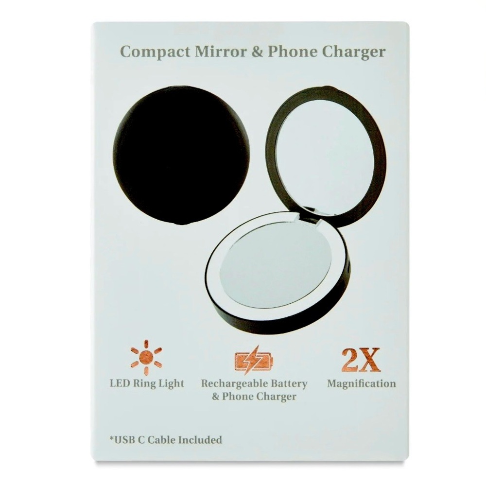 Compact Mirror & Charger 🪞 🔌